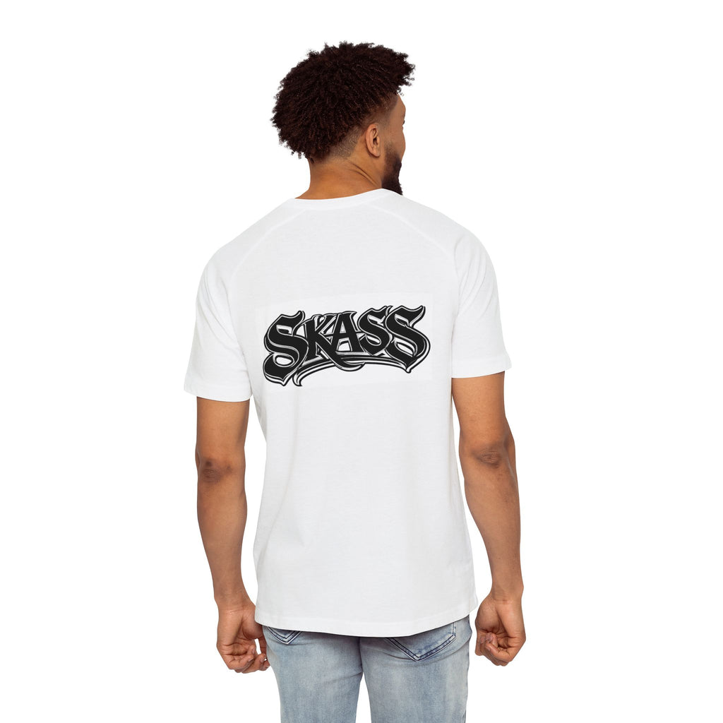 Larry Elite Raglan T‑Shirt — Gamer Badge Back Graphic