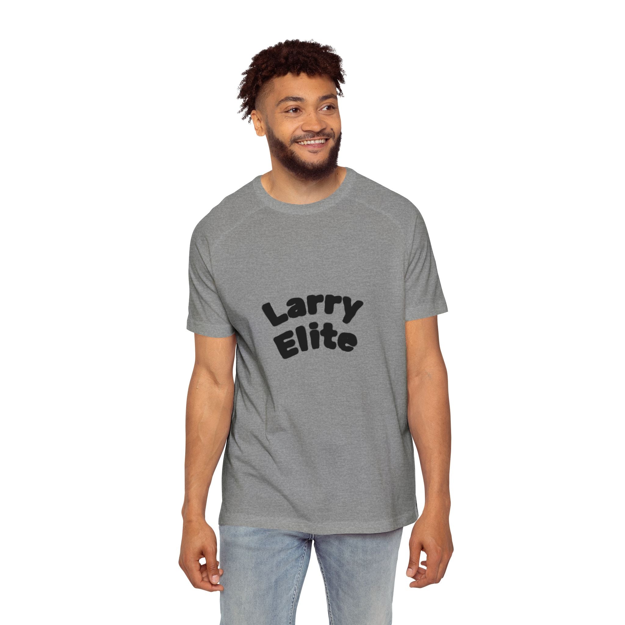 Larry Elite Raglan T‑Shirt — Gamer Badge Back Graphic